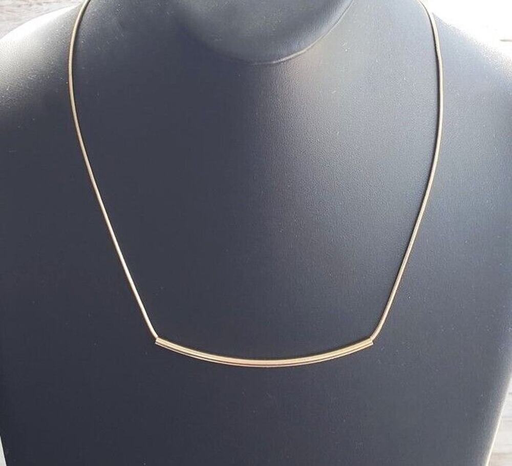 Aldo Necklace Gold Tone Statement Bar Style Necklace